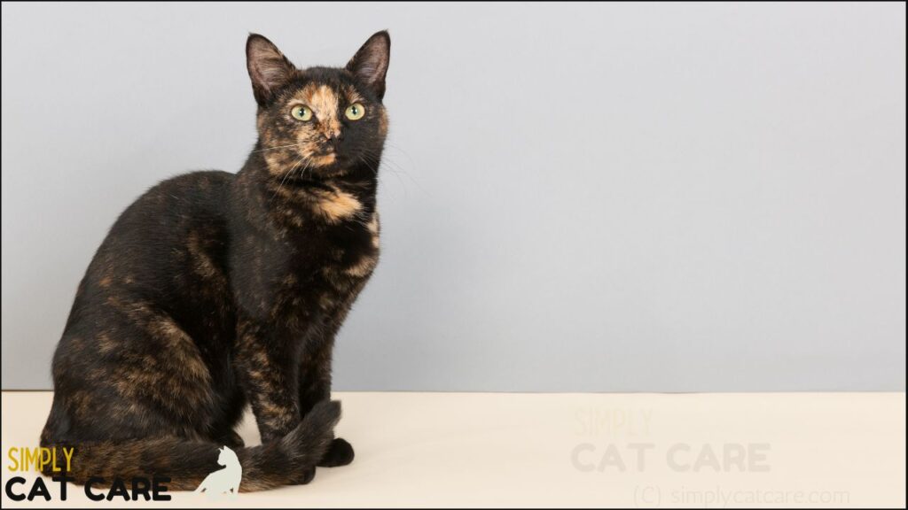 A tortoiseshell cat