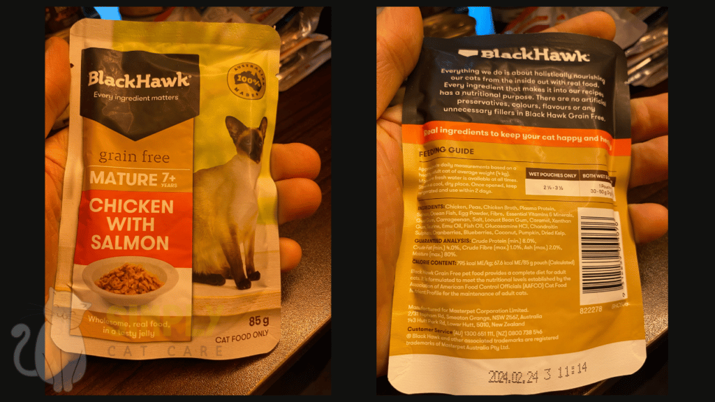 Black Hawk cat food (package)