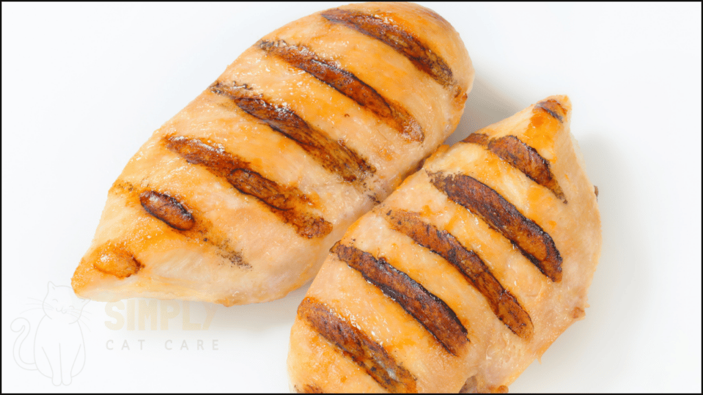Cooked chicken breast.