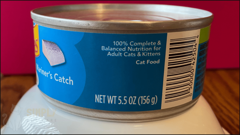 An example of a statement of nutritional adequacy on a cat food label