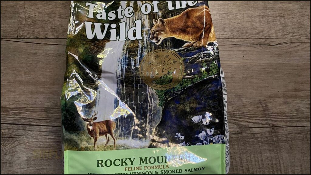 Taste of the Wild cat food close up