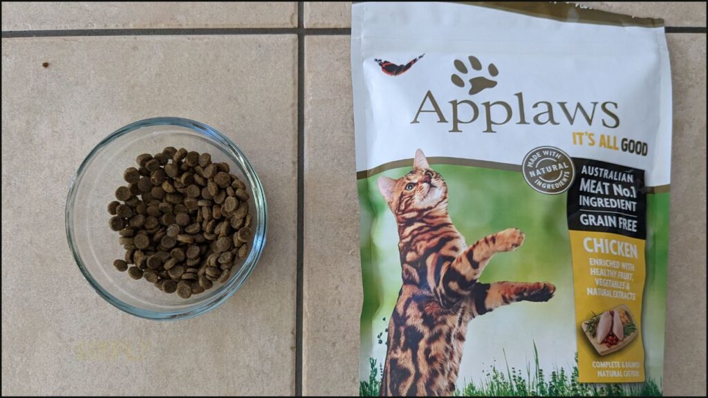 A close up of Applaws dry cat food