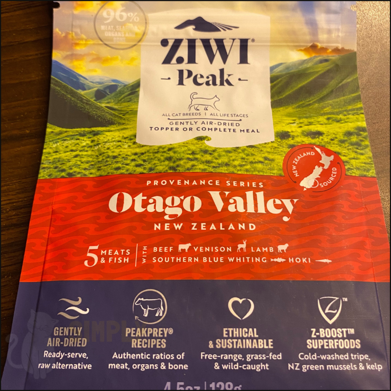 Ziwi Peak air dried cat food package