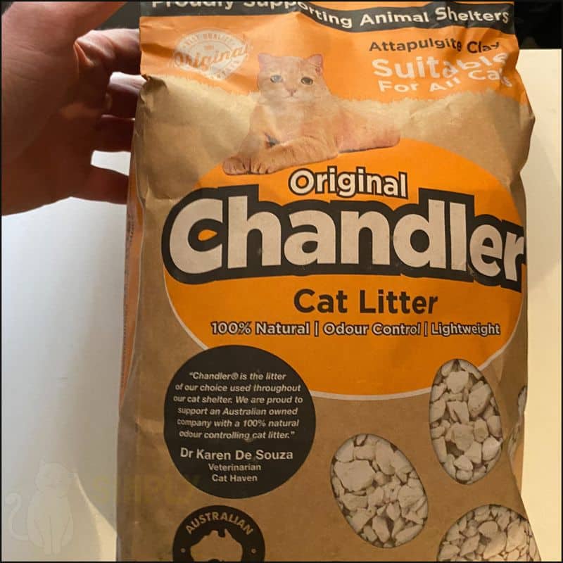 Front label of Chandler original cat litter (C) Simply Cat Care