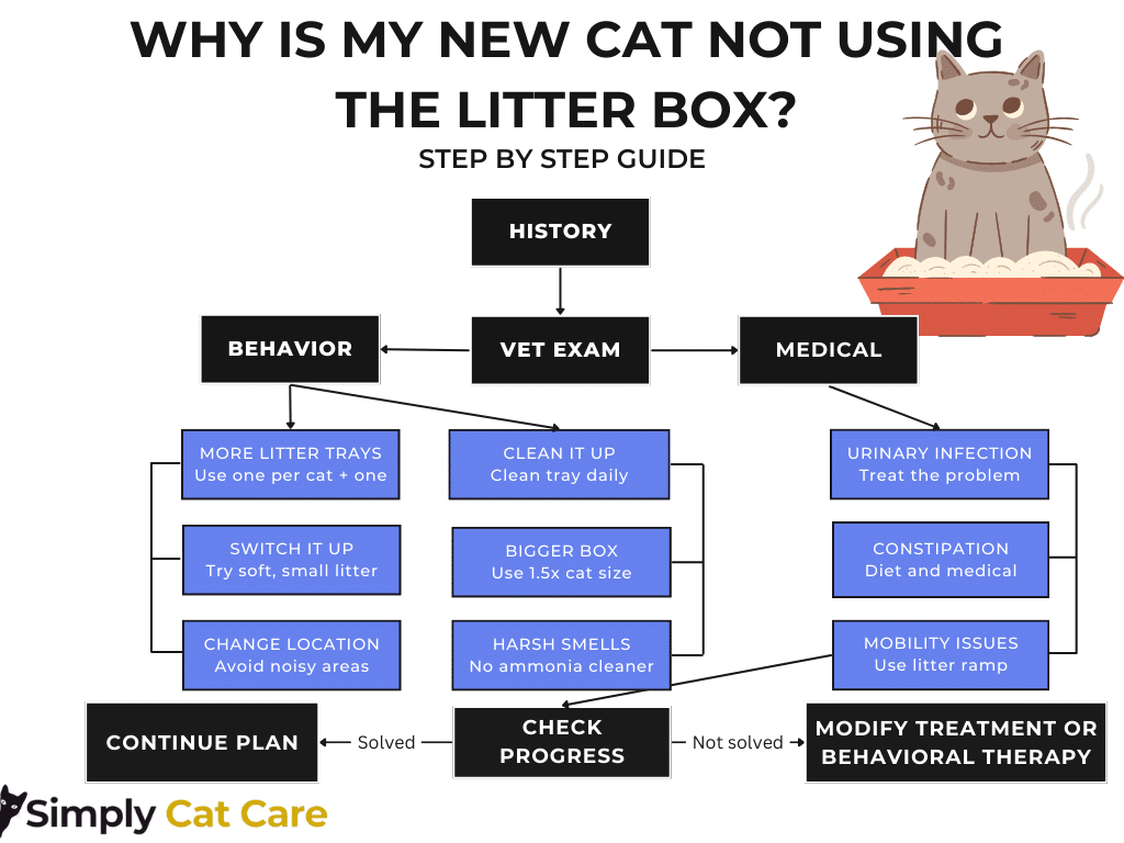 Infographic: Why is my new cat not using the litter box?