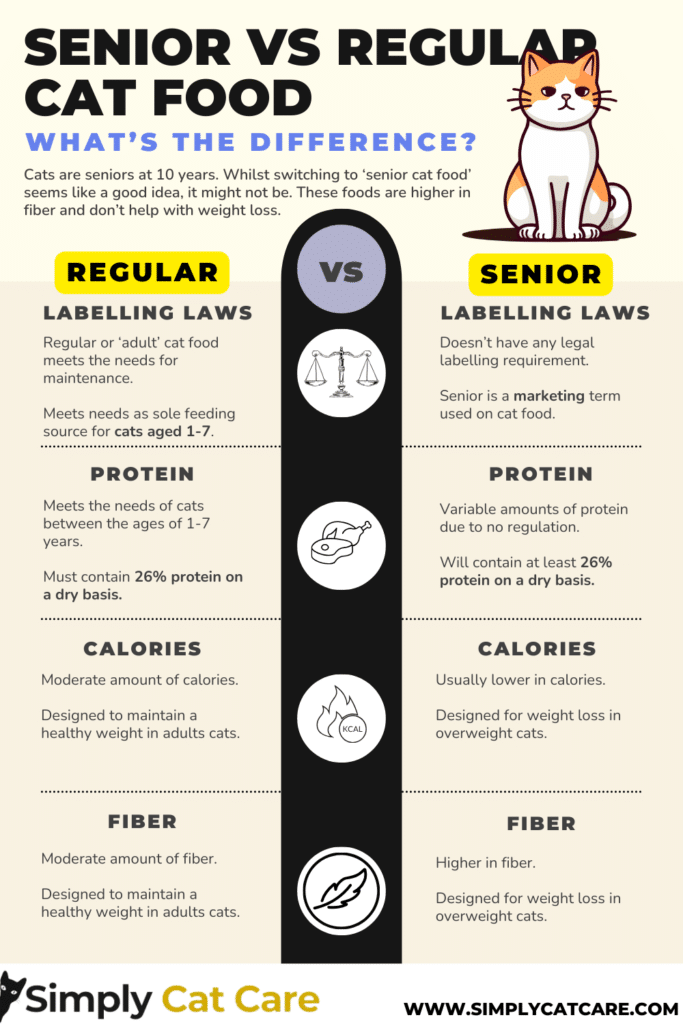 Senior Cat Food vs Regular Cat Food: What's The Difference