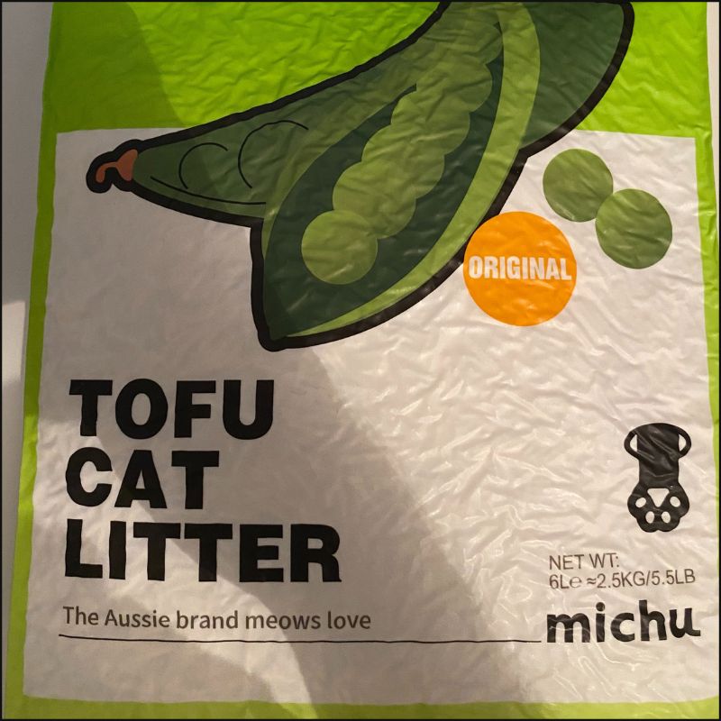 Michu cat litter review (photo of the cat litter)
